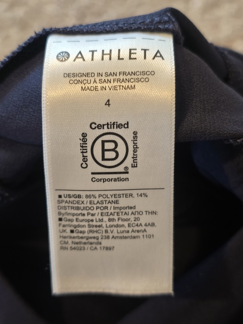 Athleta Women's Size 4 Navy Blue Crop Pant Stretch - Picture 6 of 7